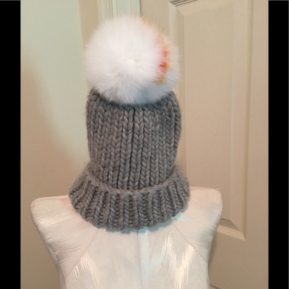 Eugenia Kim Fox Pom Pom hat Maddox r/way item $245 EUGENIA KIM Knit Hat — Vicki main image 3